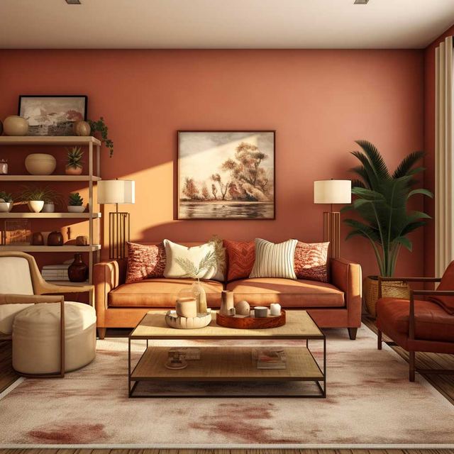 Hippe, kleurrijke woonstijl met terracotta tinten